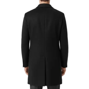 Aaron pierre black wool coat