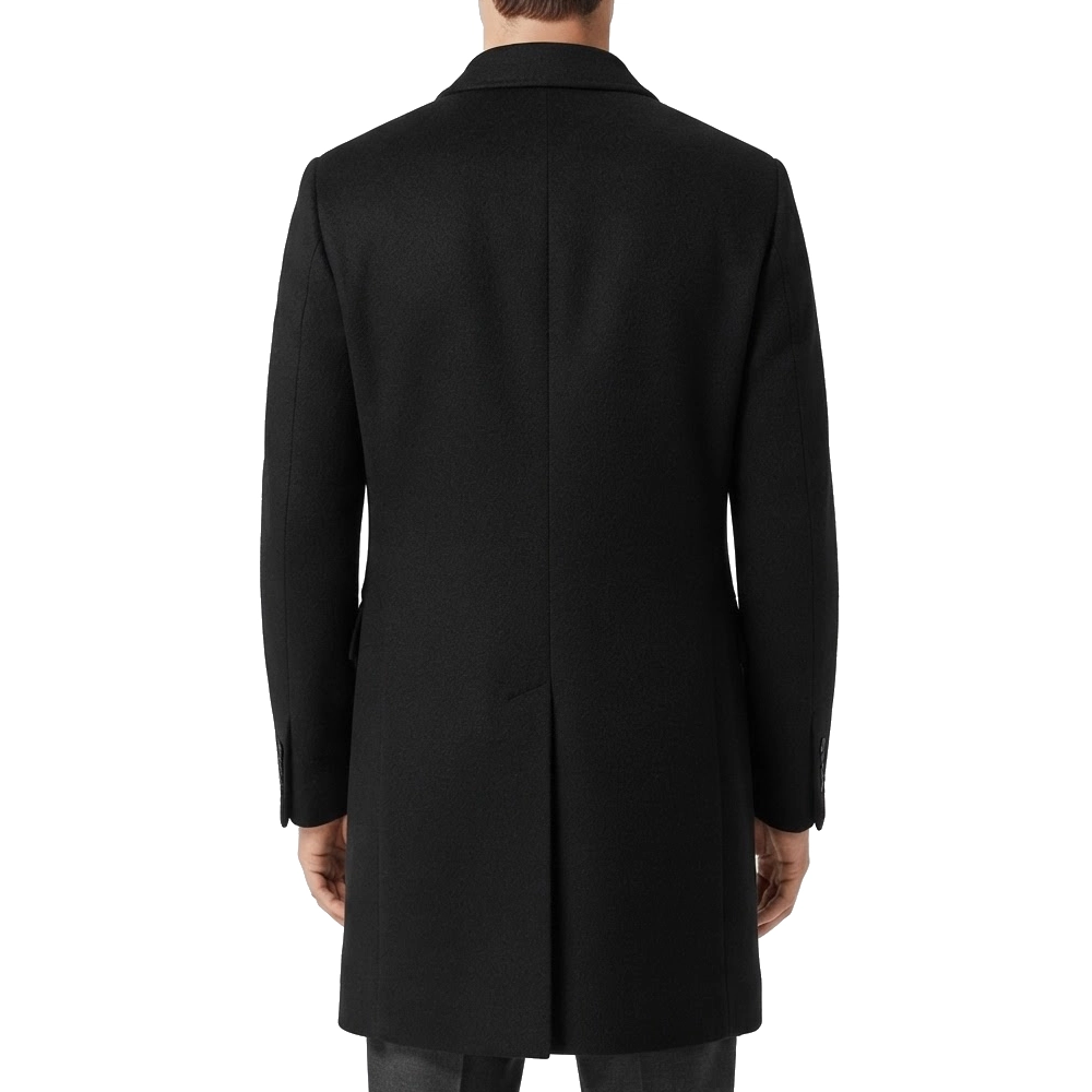 Aaron pierre black wool coat