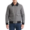 Aaron pierre gray wool jacket