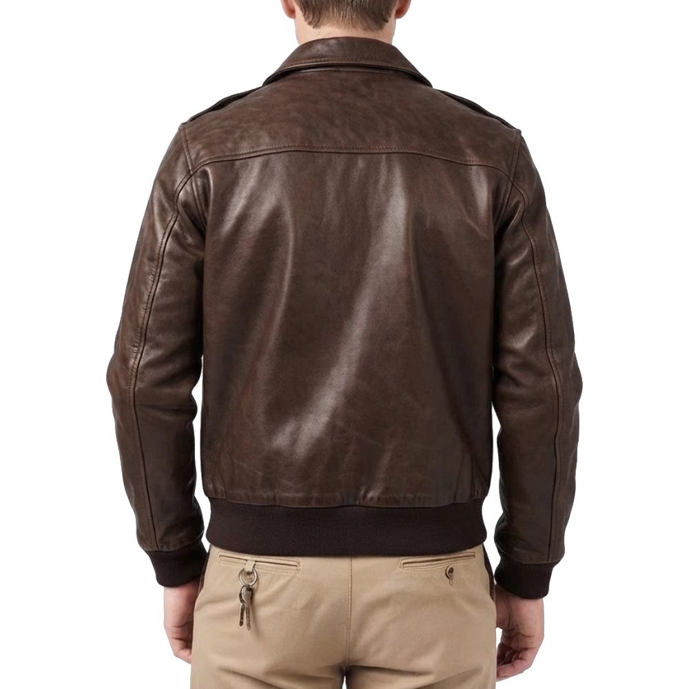 Alec baldwin brown leather jacket
