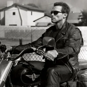 Arnold schwarzenegger leather jacket