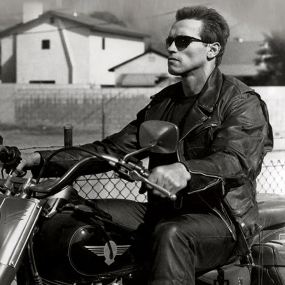 Arnold schwarzenegger leather jacket