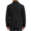 Ashley zukerman black wool coat
