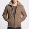 Belmont cameli suede leather jacket
