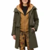 Brand new day olive leather coat