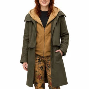 Brand new day olive leather coat