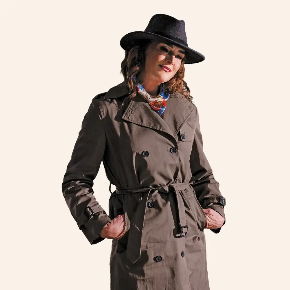Brooke shields trench coat