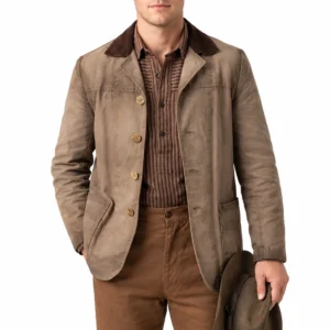 Charles ingalls brown cotton jacket