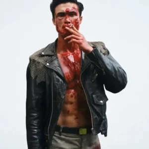 Charles melton leather jacket