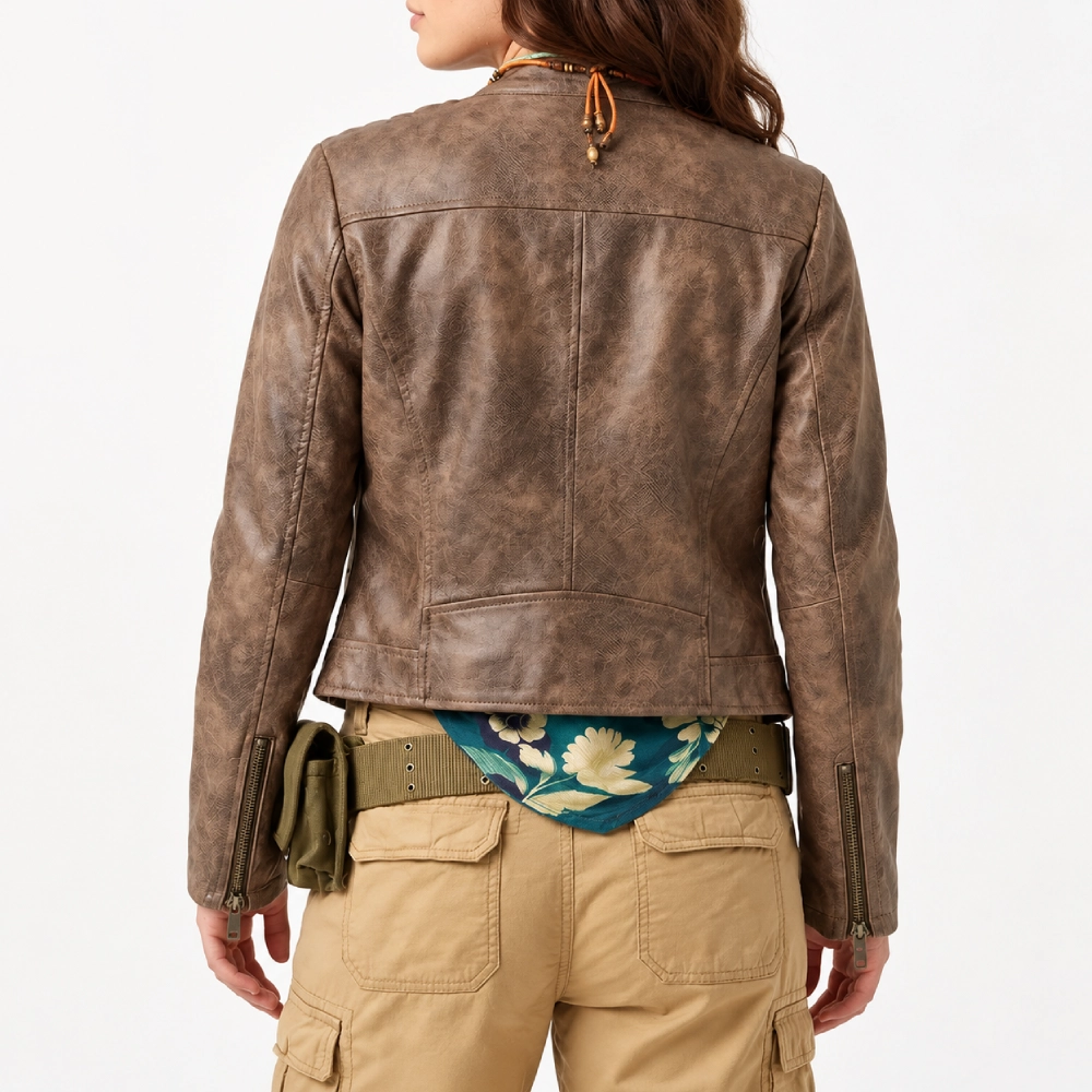 Cleo brown leather jacket