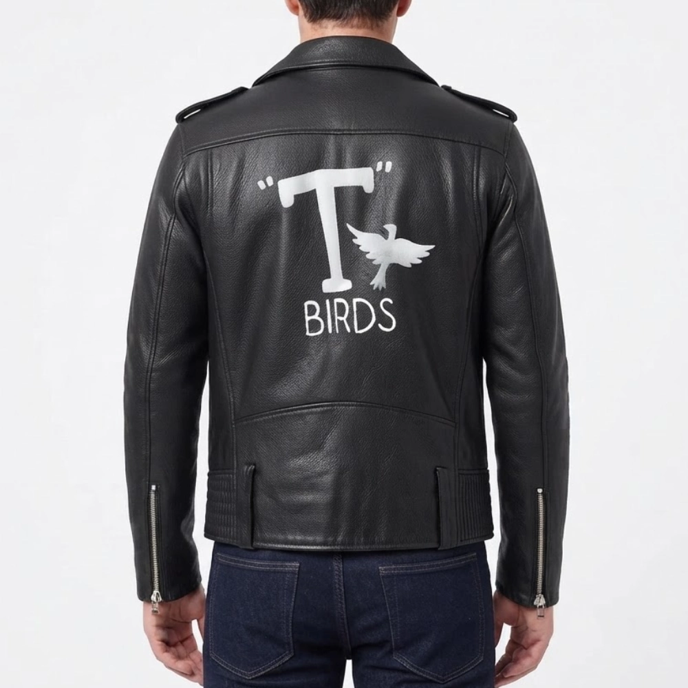 Danny zuko black leather jacket