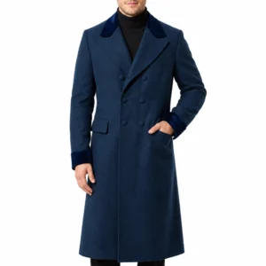 Ebenezer scrooge blue wool coat