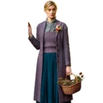 Wicker 2026 Elizabeth Debicki Purple Wool Coat