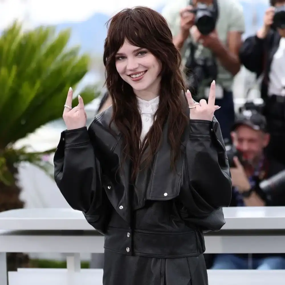 Elle 2026 black leather jacket