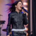 Lollapalooza Music Festival Ellie Rowsell Black Leather Jacket