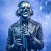 Ghost band papa v black leather jacket