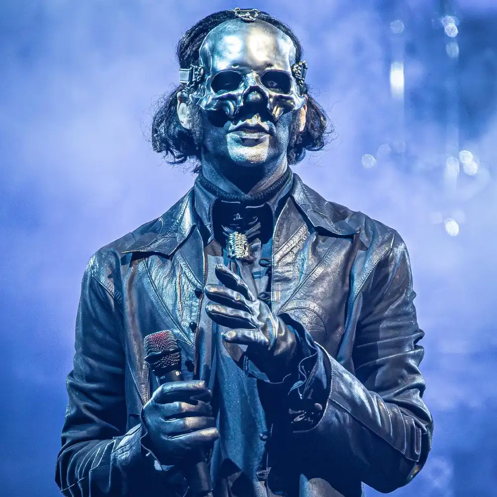 Ghost band papa v black leather jacket