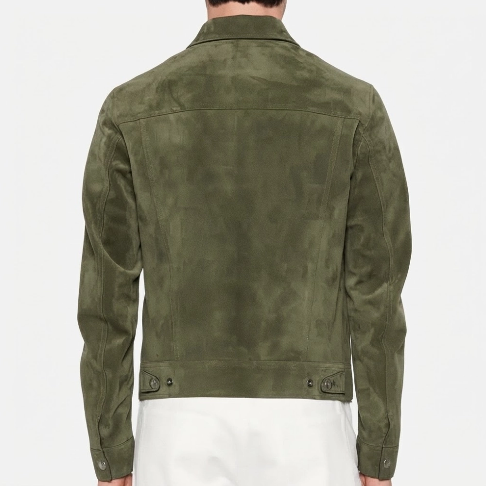 Glen powell green trucker jacket