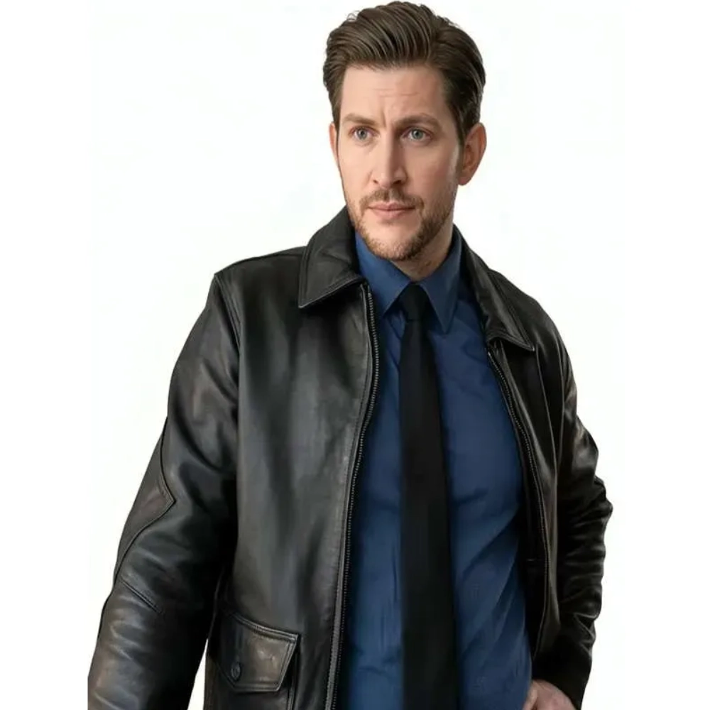 Greyston holt black leather jacket