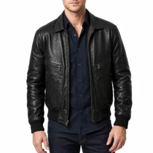 Harris dutch black leather jacket