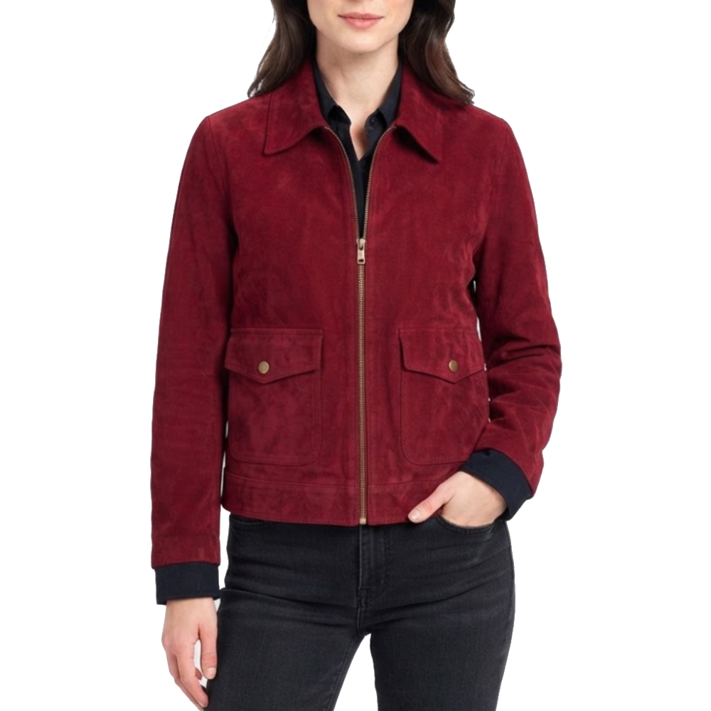 Helen drew suede leather jacket
