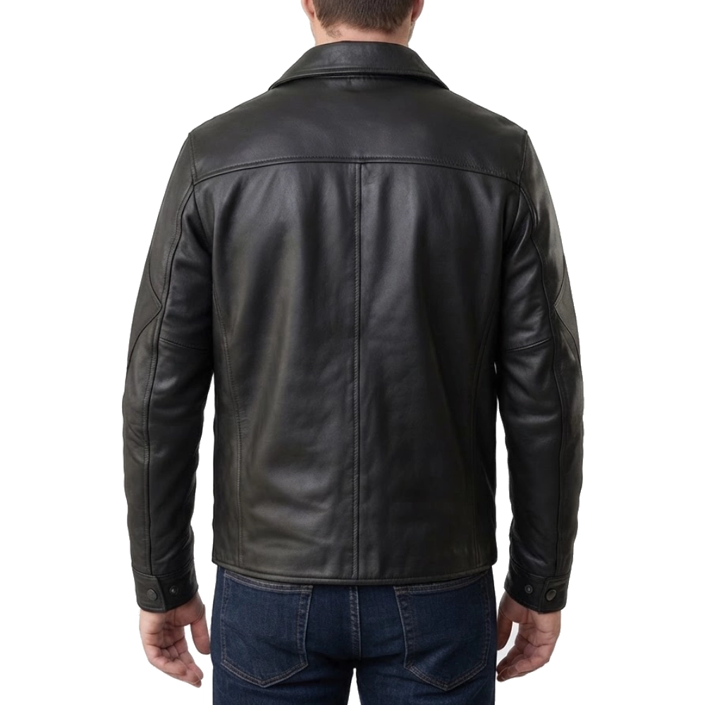 Hudson riley black leather jacket