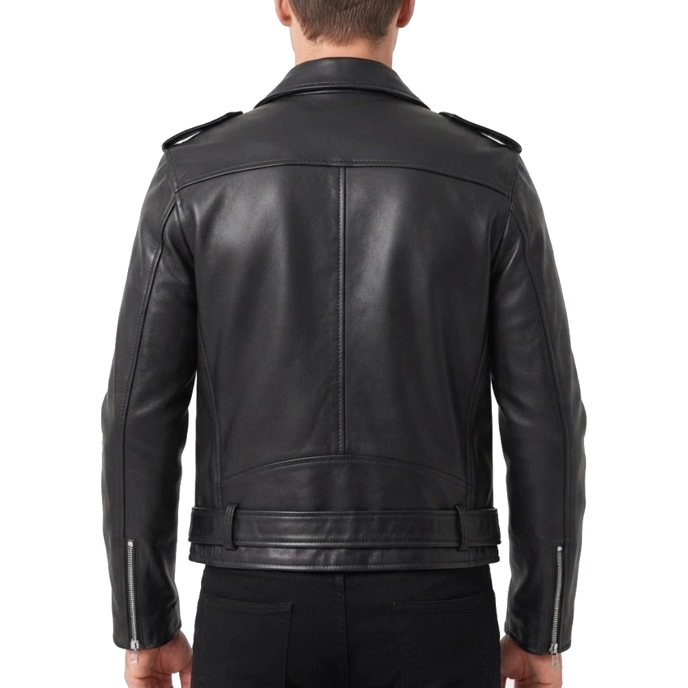 Hypnosis mic black leather jacket