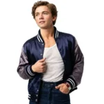 The Shards Igby Rigney Navy/Gray Satin Jacket