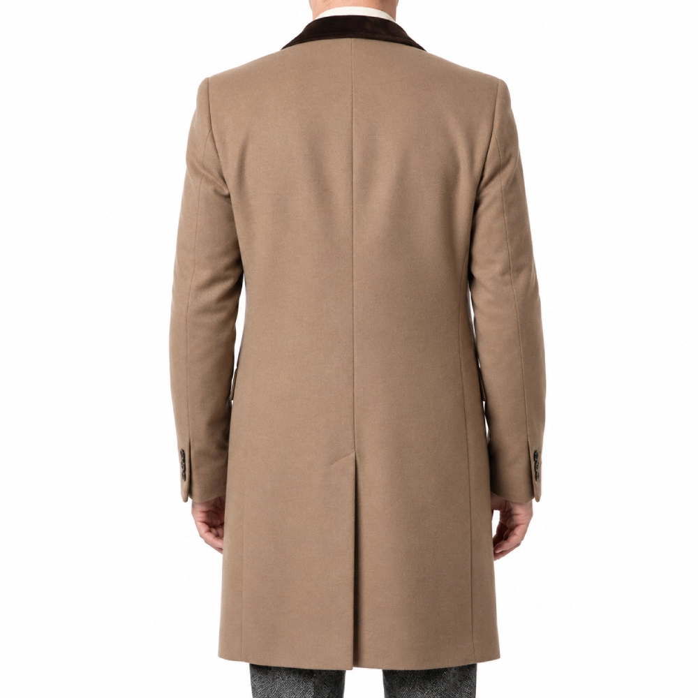 Jack oconnell brown wool coat