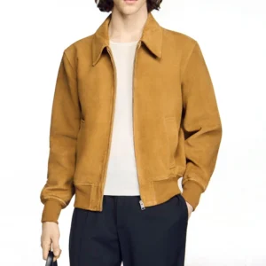 Jacob elordi suede leather jacket