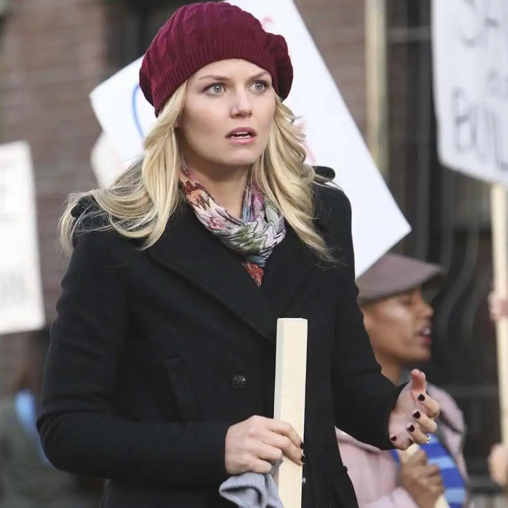 Jennifer morrison black wool coat