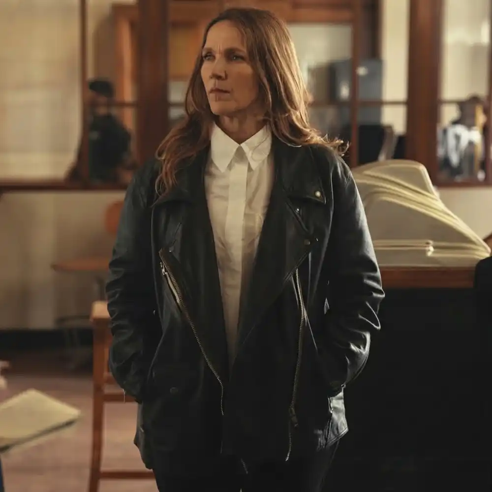 Jessica hynes leather jacket