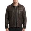 Jimmy black leather jacket