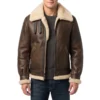 Jimmy brown shearling leather jacket