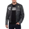 Ken block black leather jacket