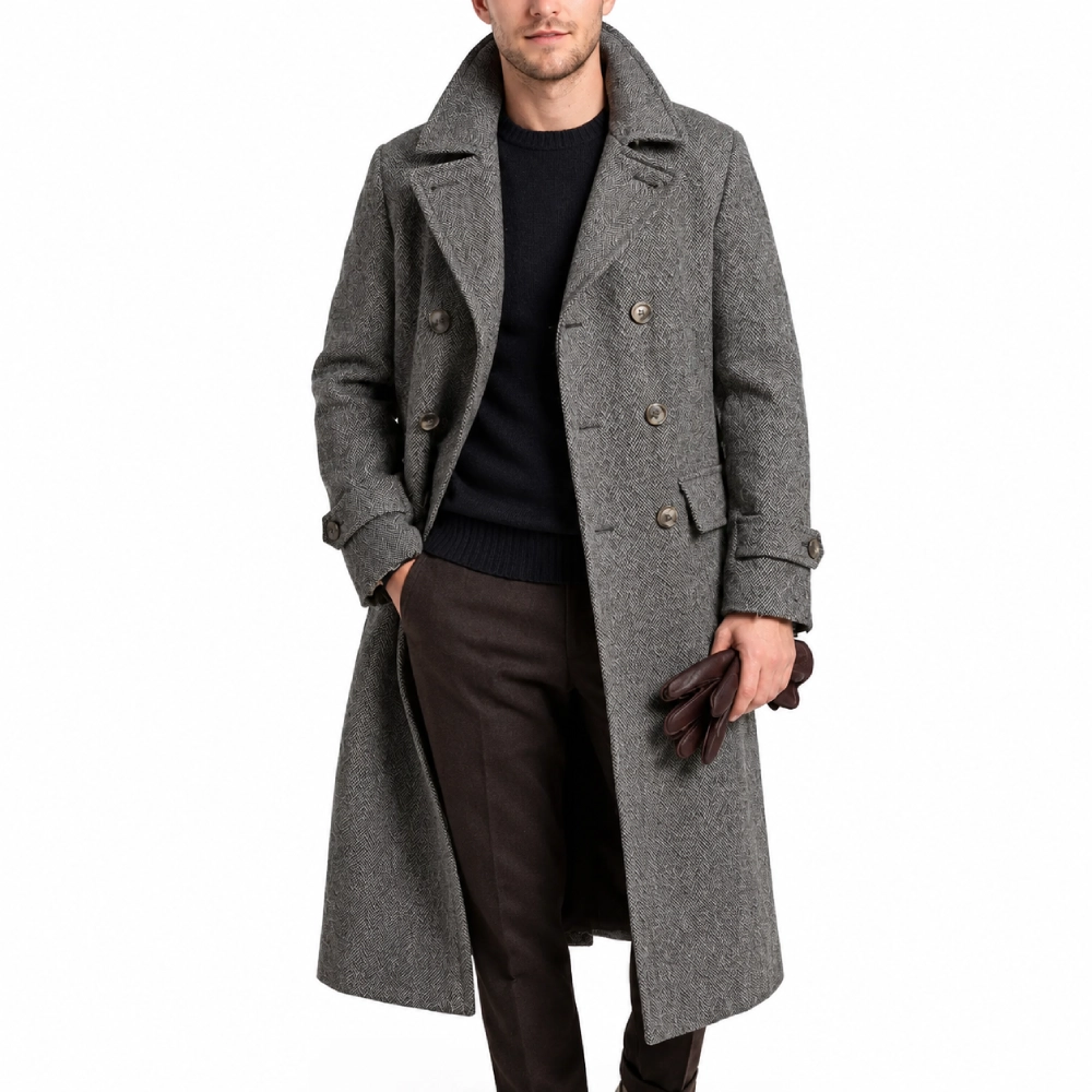 Kenneth branagh gray wool peacoat