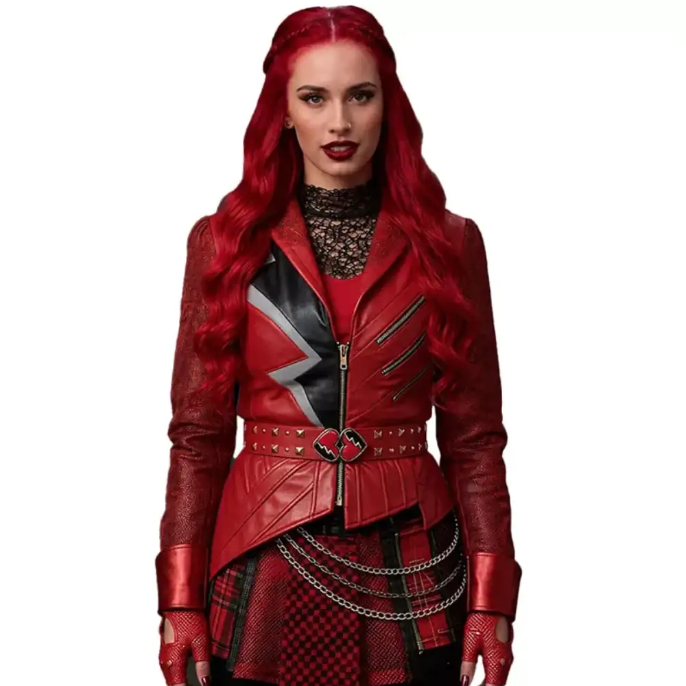 Kylie cantrall red leather vest