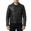 Ladies first black leather jacket