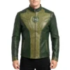 Lanterns green leather jacket