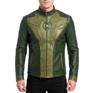 Lanterns green leather jacket
