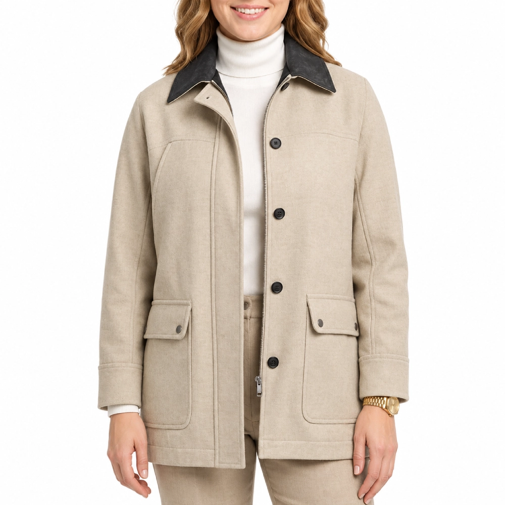 Lucky s01 beige wool jacket