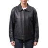 Lucy freyer black leather jacket