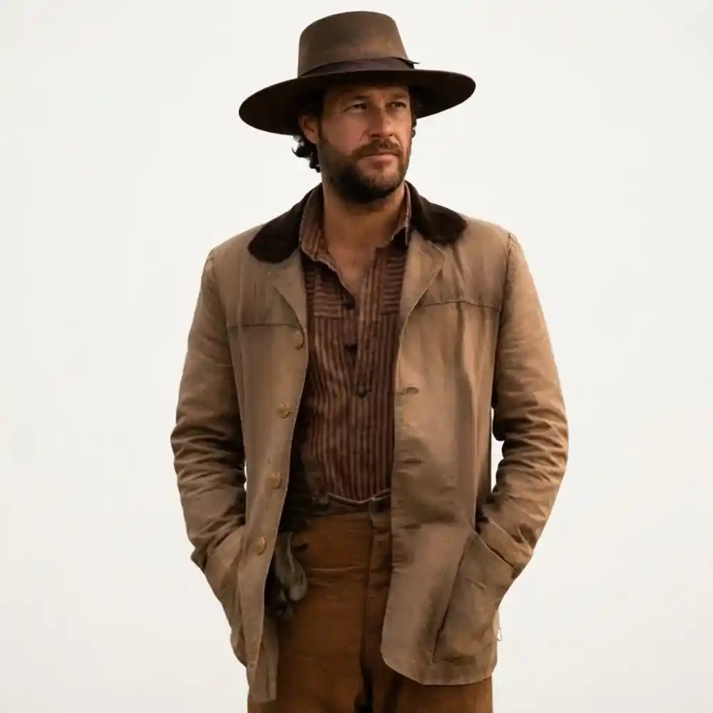 Luke bracey brown cotton jacket