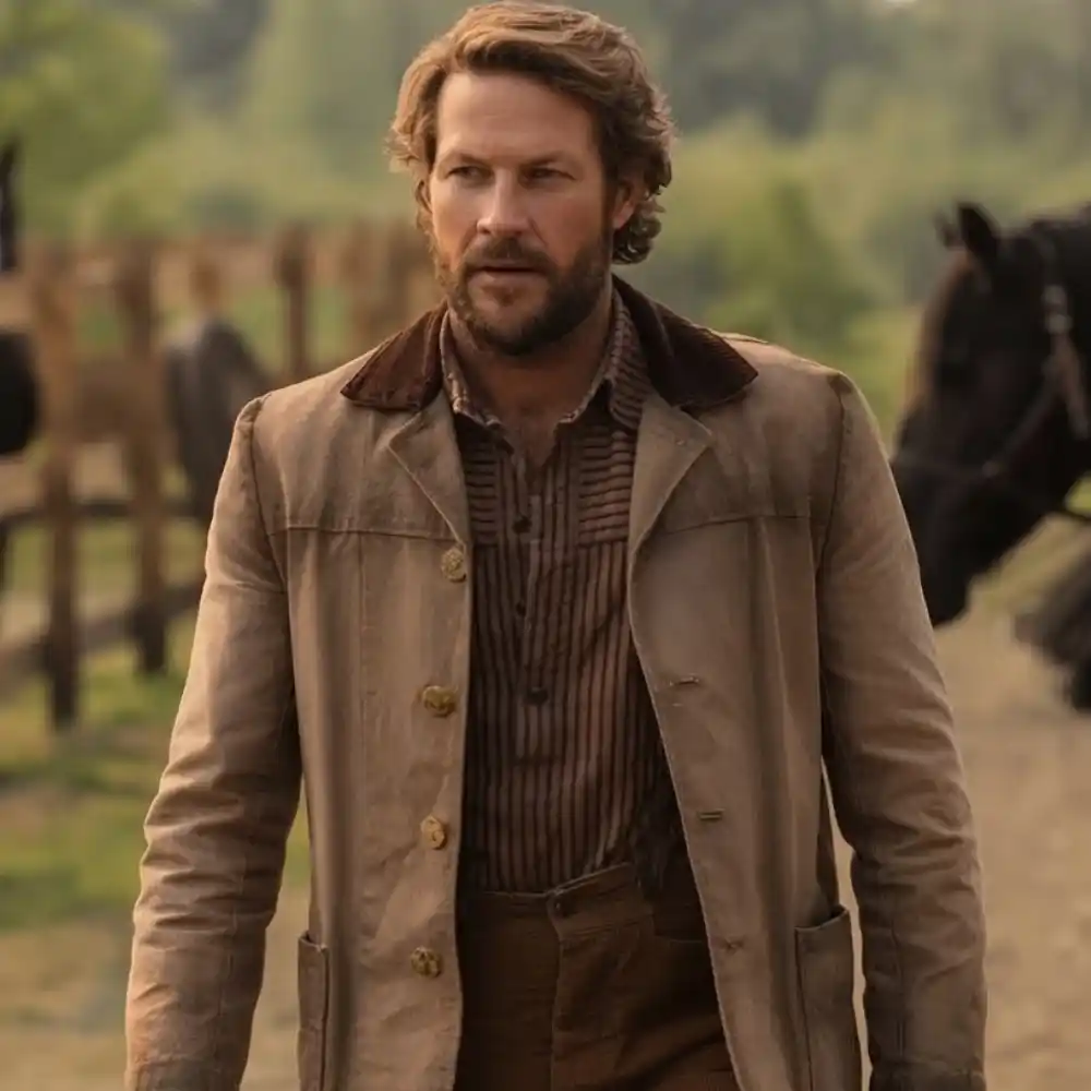 Luke bracey brown jacket
