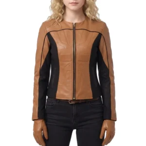 M3gan 20 brown leather jacket