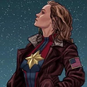 Marvel brown flag jacket