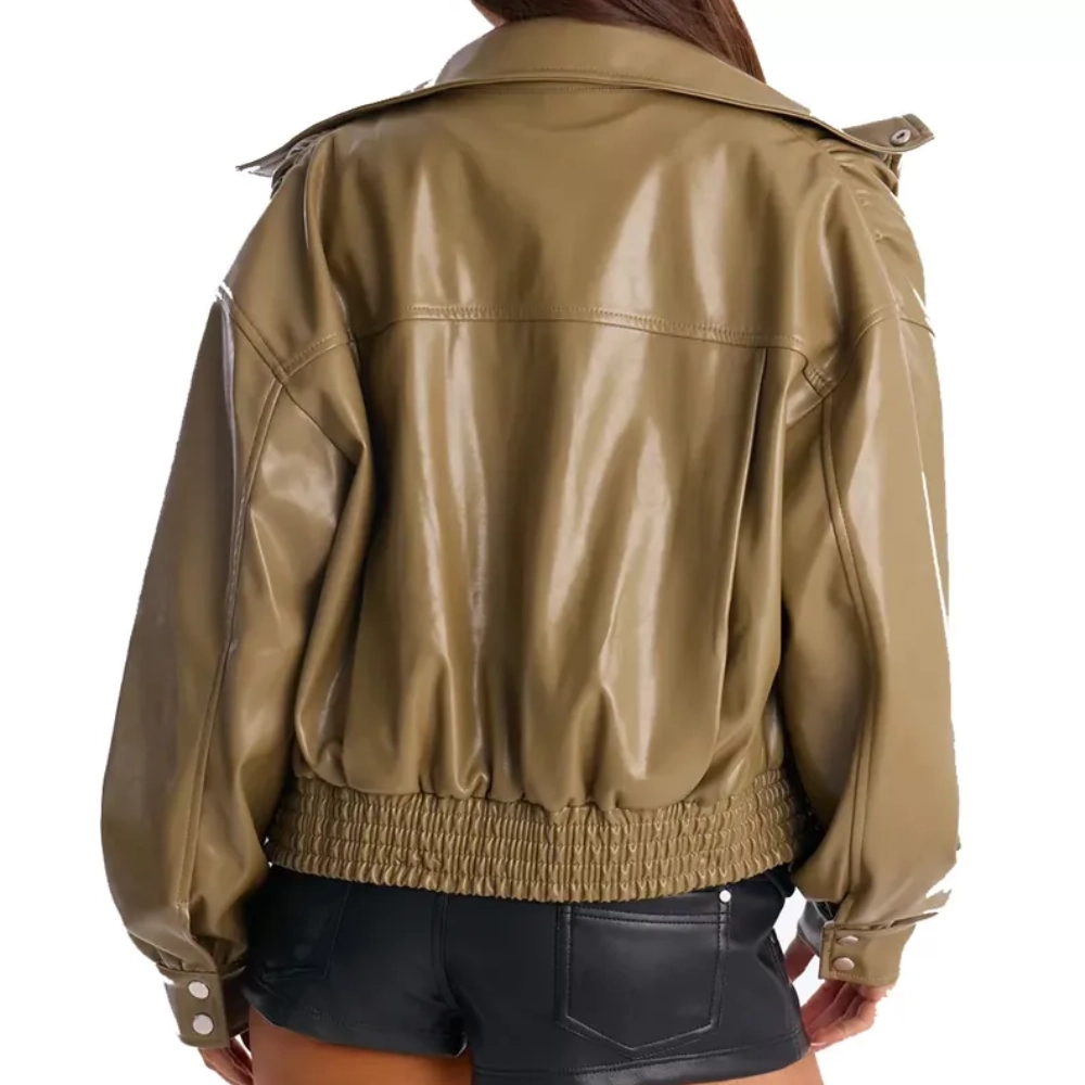 Maxxine dupri green leather jacket