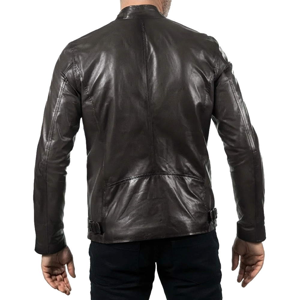 Mel gibson black leather jacket