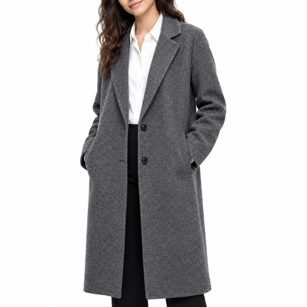 Michelle jones watson gray wool coat