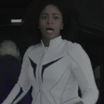 The Marvels Monica Rambeau White Leather Jacket